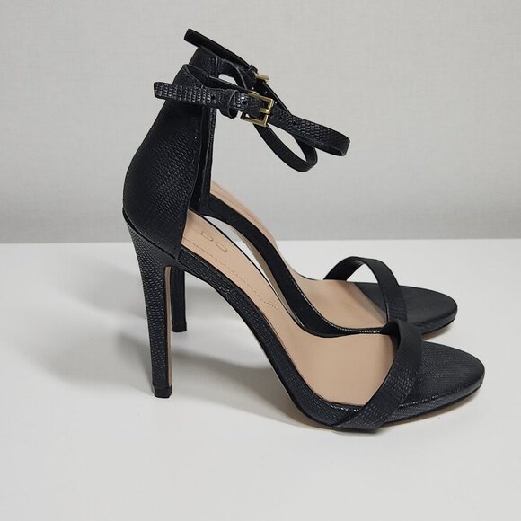 Aldo Black Stiletto Heel Sandals Women's Size 6 - Picture 8 of 11